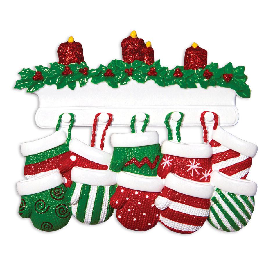 Christmas Mittens x 10 | Personalised Christmas Decoration
