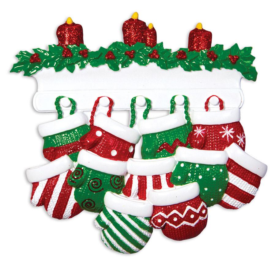 Christmas Mittens x 11 | Personalised Christmas Decoration