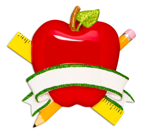 Teacher with apple