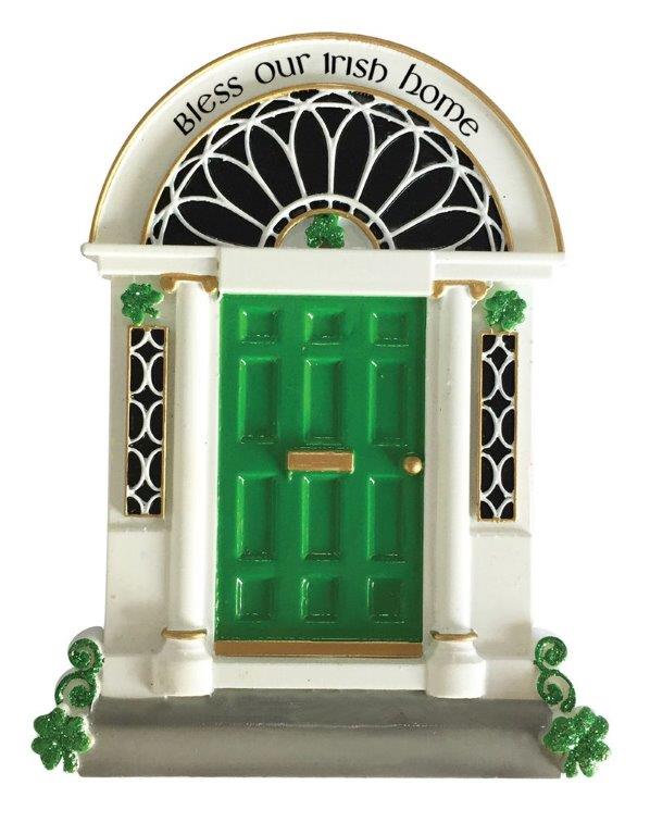 Green Irish Door Personalised Christmas Decoration