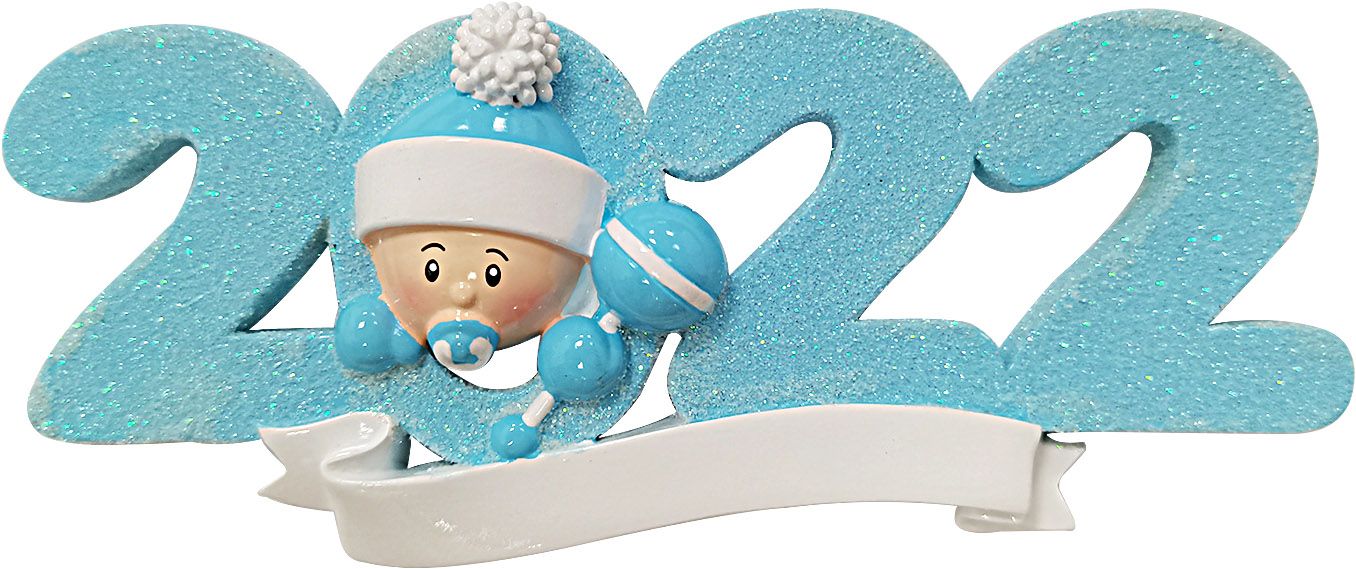 Blue 2022 Baby - Personalised Christmas Decoration 