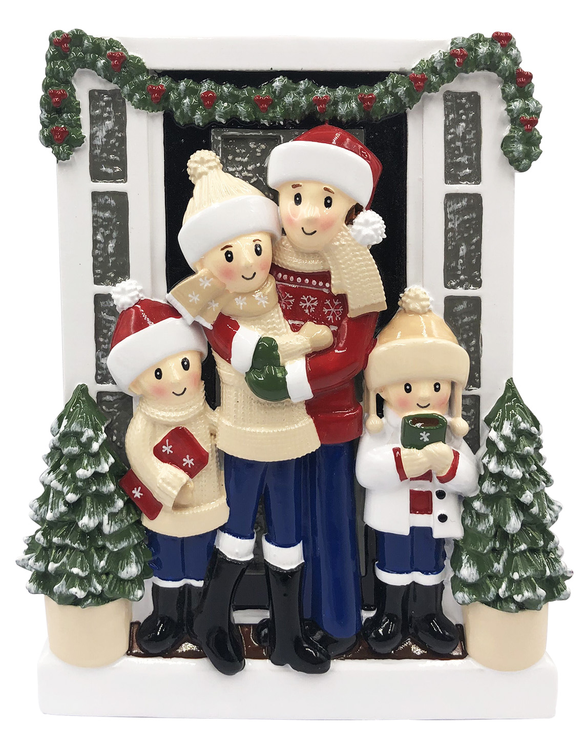 Farmhouse Family - Family of 4 - Personalised Christmas Decoration