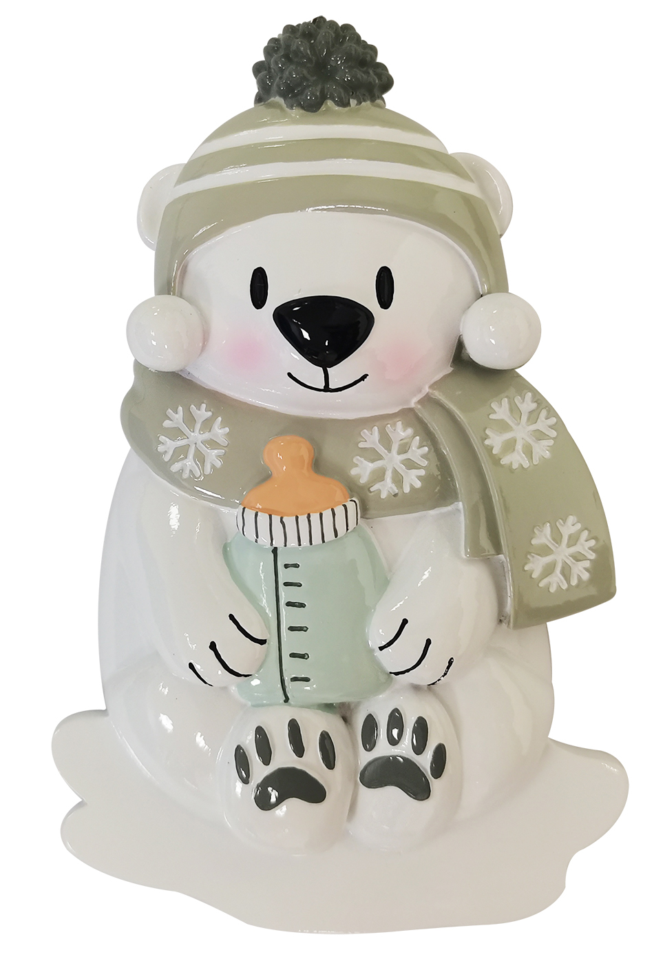 Baby Polar Bear - Personalised Christmas Decoration
