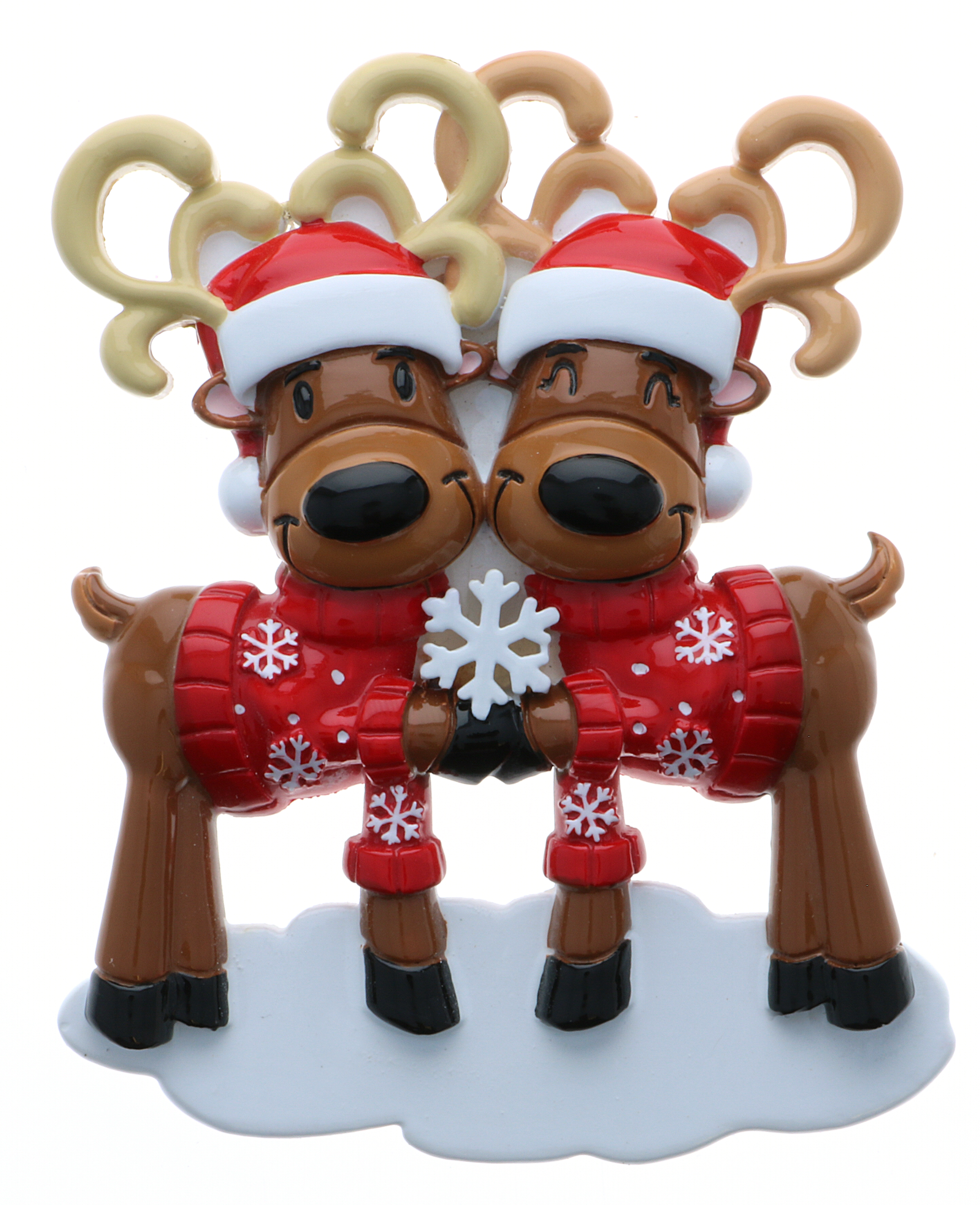 Mr & Mrs Reindeer - Couple - Personalised Christmas Decoration