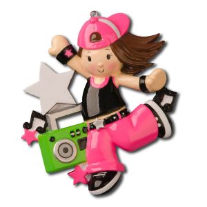 Personalised Christmas Decoration Hip Hop Girl