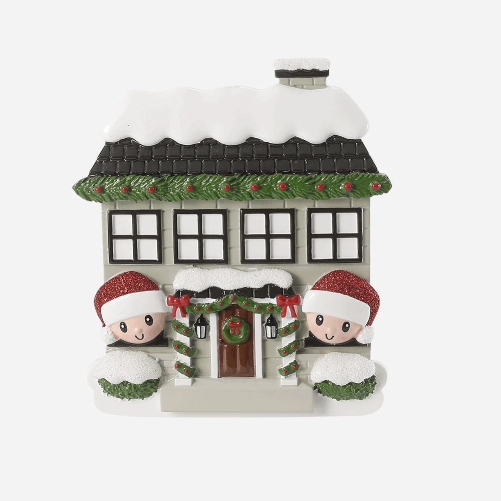 New House Family of 2 Personalised Christmas Decoration