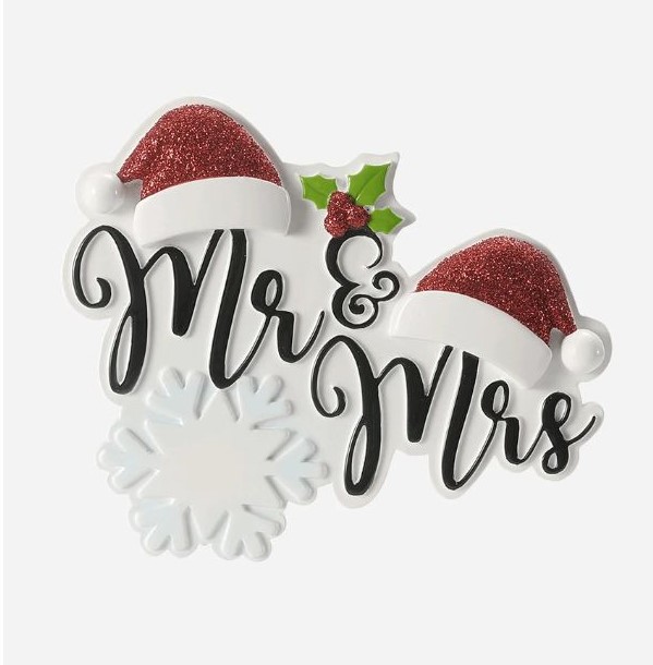 Mr & Mrs with Christmas Hat