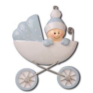 Baby in Carriage - Blue