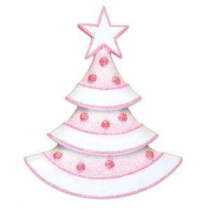 Pink Christmas Tree Personalised Christmas Decoration