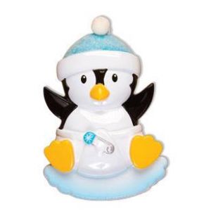 Baby Penguin Boy Personalised Christmas Ornament