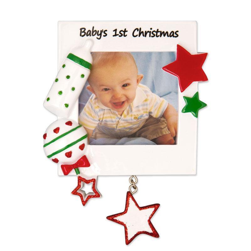 Christmas Baby Frame in Red and Green