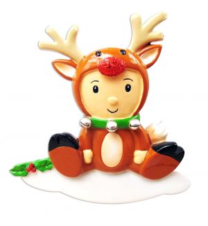 Baby in Reindeer Suit