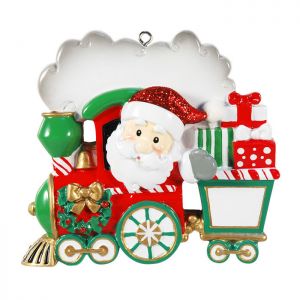 Santa on a Train - Personalised Christmas Decoration