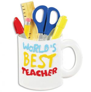 Best Teacher Mug Personalised Christmas Decoration