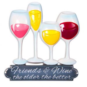 Friends and Wine the Older the better Personalised Christmas Decoration