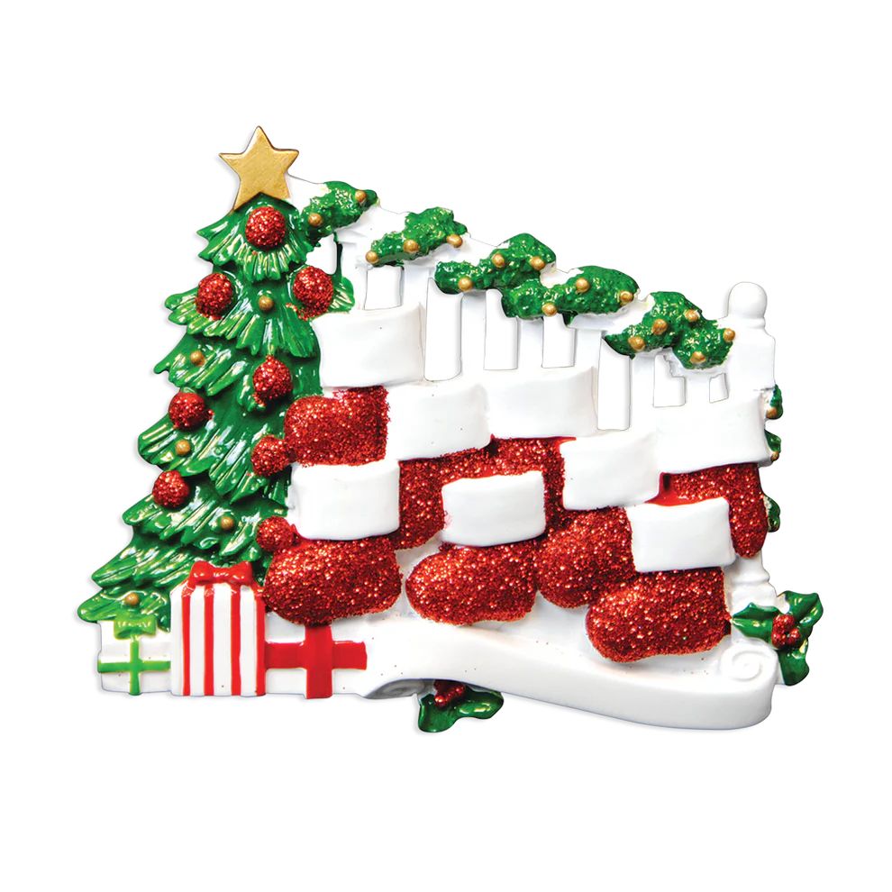 Bannister with 8 stockings