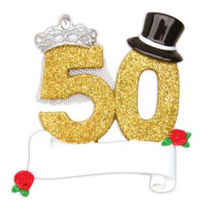 50th Wedding Anniversary Personalised Christmas Decoration