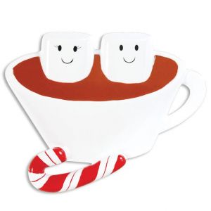 Hot Chocolate Couple Personalised Christmas Ornament