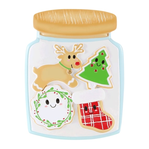 Cookie Jar Family of 4 Personalised Christmas Decoration