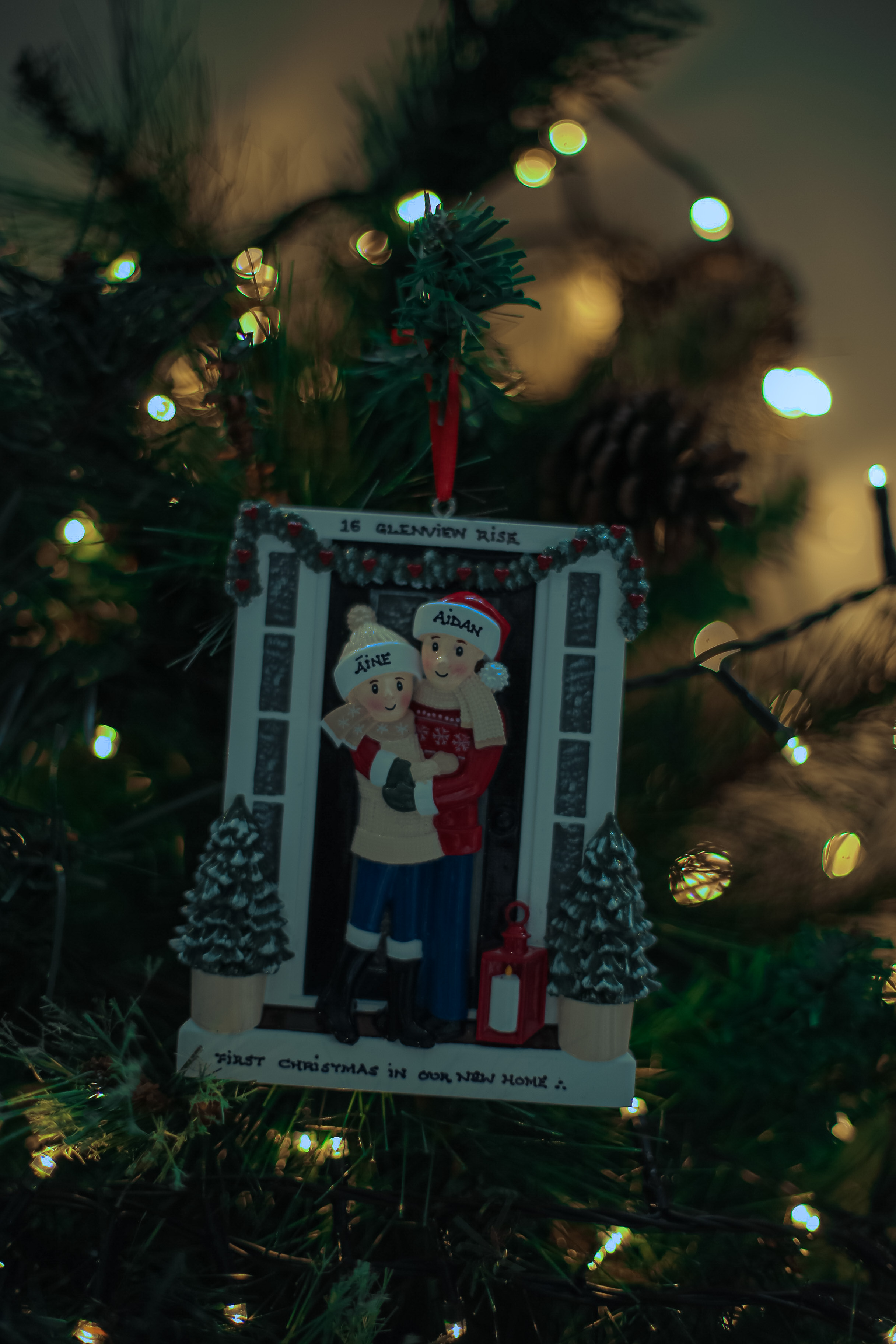 Farmhouse Family - Couple - Personalised Christmas Decoration