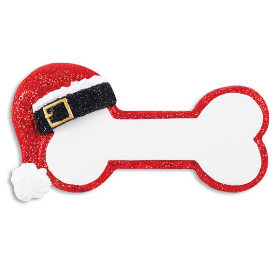 Santa Dog Bone Personalised Christmas Decoration
