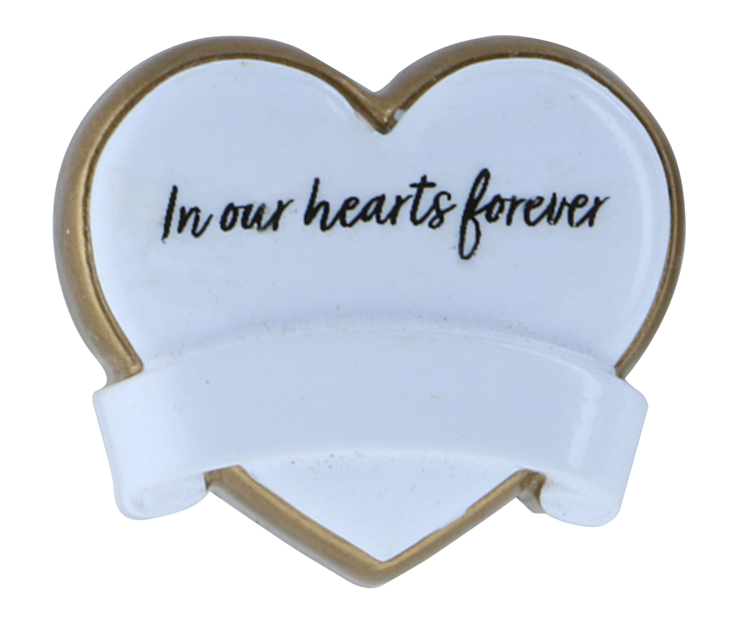Stick On Memorial Heart - Attach to any decoration - Personalised Christmas Decoration