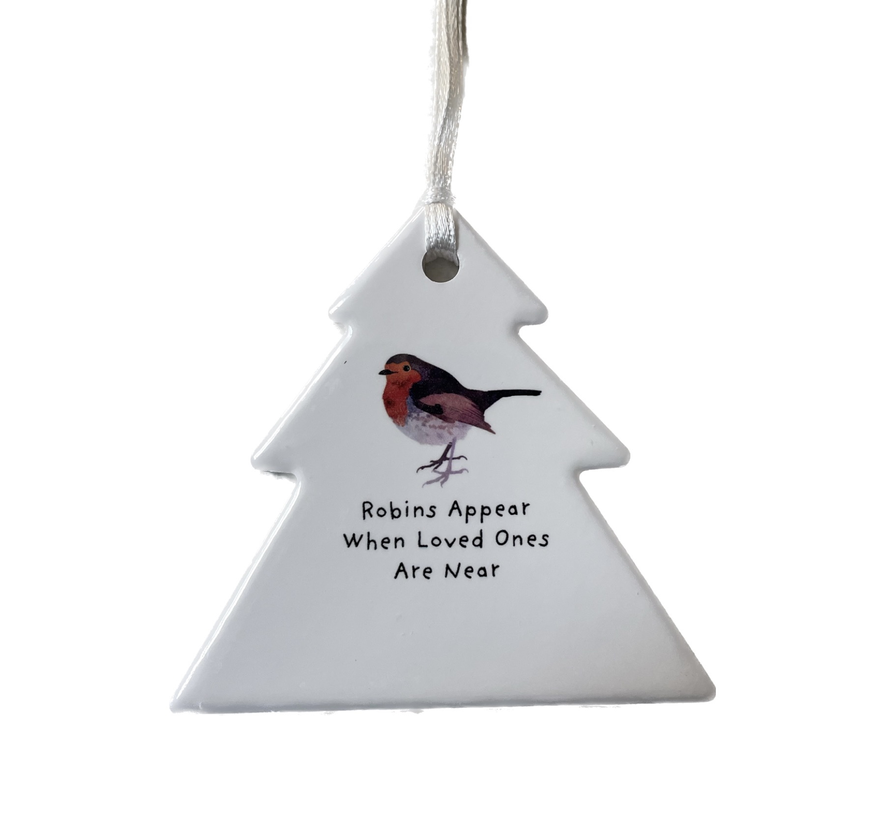 Robins Appear When Loved Ones are Near - Christmas Tree Personalised Memento